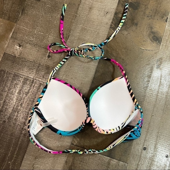 Shade and Shore Palm Print Padded Bikini Top 32A - Picture 3 of 7